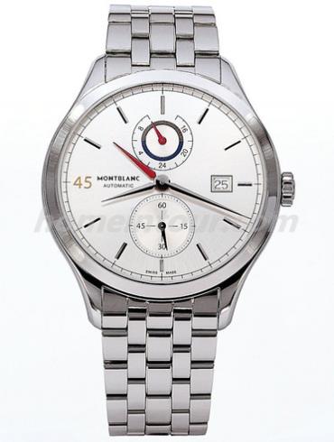 万宝龙114173男表传承Chronométrie系列-银色表带/表径41mm