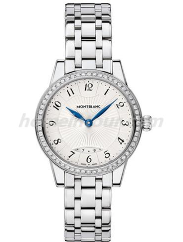 万宝龙U0111209男表宝曦系列-银色表带/表径27mm