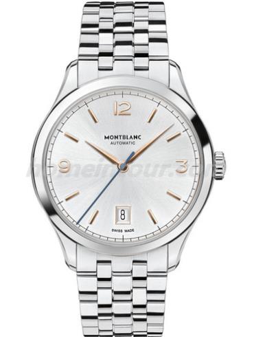 万宝龙U0112519男表传承Chronométrie系列-银色表带/表径38mm