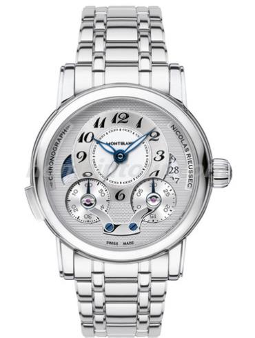 万宝龙U0111833男表尼古拉斯凯世系列-银色表带/表径43mm