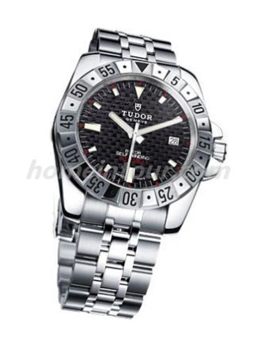 帝舵20020-62100哑黑男表运动系列-银色表带/表径41mm