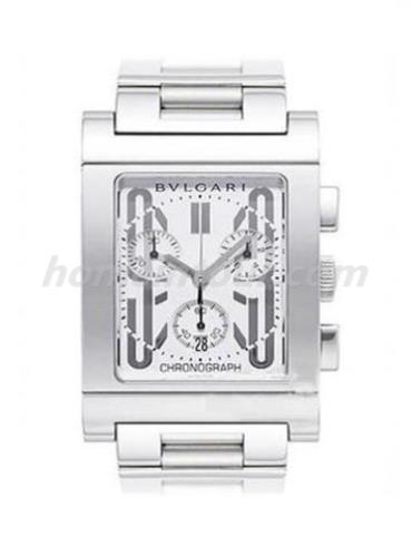 宝格丽RTC49WSSD男表RETTANGOLO系列-银色表带/表径29x49mm