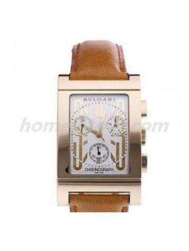 宝格丽RTC49GLD男表RETTANGOLO系列-棕色表带/表径29x49mm