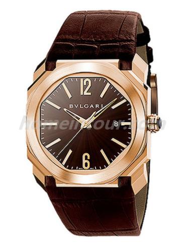 宝格丽BGOP41C11GLD男表OCTO系列-棕色表带/表径41mm