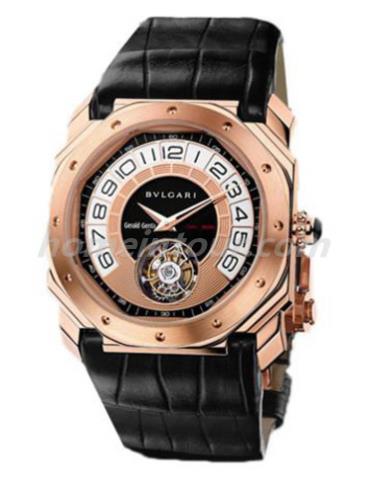 宝格丽BGOP43BGLTB男表OCTO系列-黑色表带/表径43mm