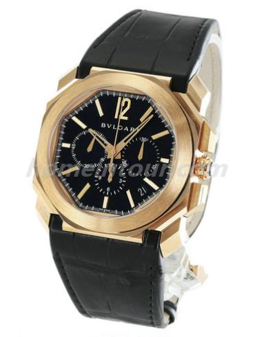 宝格丽BGOP41BGLDCH男表OCTO系列-黑色表带/表径41mm