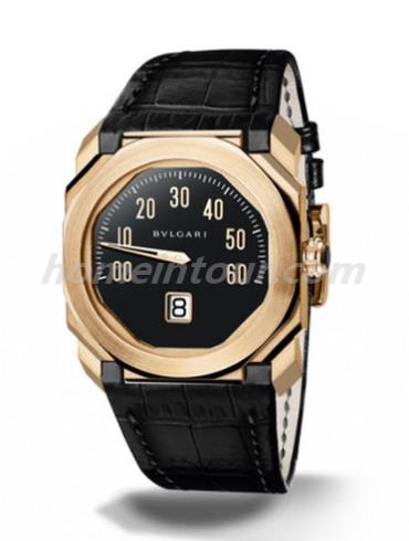 宝格丽BGOP38BGLR男表OCTO系列-黑色表带/表径38mm