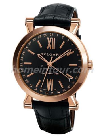 宝格丽SBP43BGLD男表SOTIRIO BULGARI系列-黑色表带/表径43mm