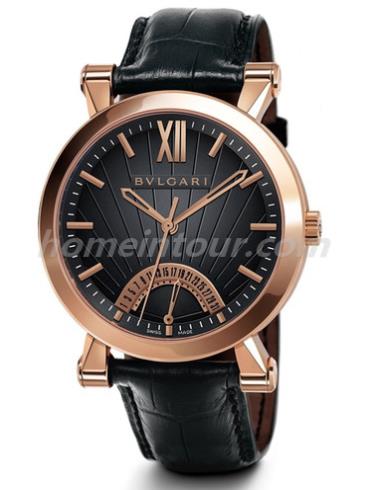 宝格丽SBP42BGLDR男表SOTIRIO BULGARI系列-黑色表带/表径42mm