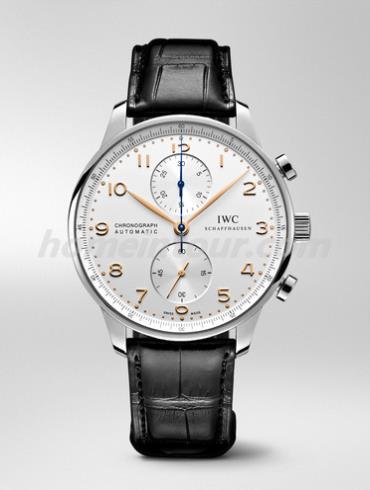 万国IW371445男表葡萄牙系列-黑色表带/表径40.9mm