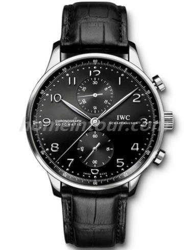 万国IW371438男表葡萄牙系列-黑色表带/表径40.9mm