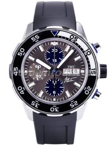 万国IW376706男表海洋系列-黑色表带/表径44mm