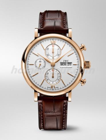 万国IW391020男表柏涛菲诺系列-棕色表带/表径42mm