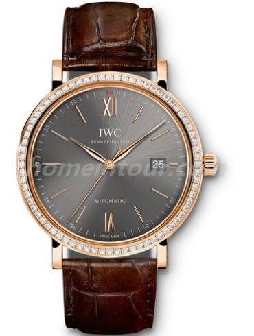 万国IW356516男表柏涛菲诺系列-深棕色表带/表径40mm