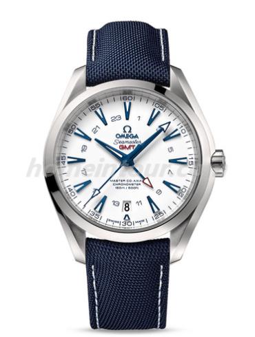 欧米茄231.92.43.22.04.001男表海马系列-蓝色表带/表径43mm