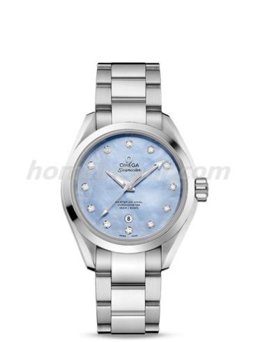 欧米茄231.10.34.20.57.002女表海马系列-银色表带/表径34mm