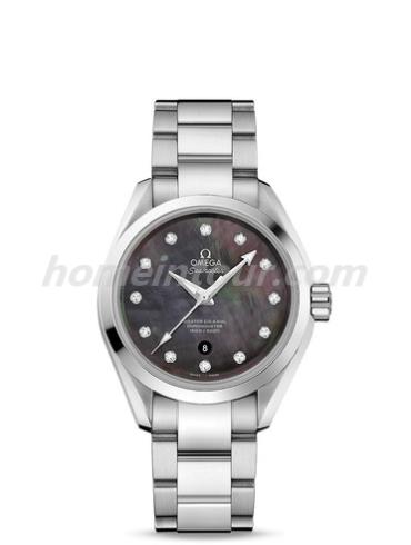 欧米茄231.10.34.20.57.001女表海马系列-银色表带/表径34mm