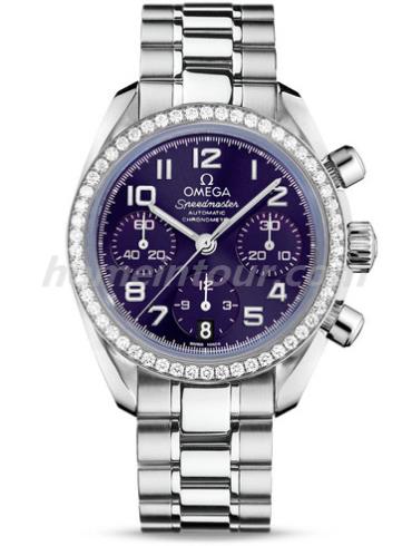 欧米茄324.15.38.40.10.001女表超霸系列-银色表带/表径38mm