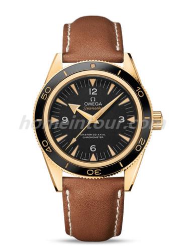 欧米茄233.62.41.21.01.001男表海马系列-棕色表带/表径41mm