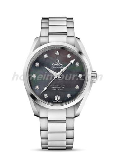 欧米茄231.10.39.21.57.001女表海马系列-银色表带/表径38.5mm