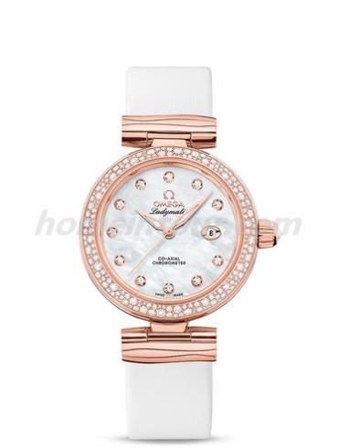 欧米茄425.67.34.20.55.008女表碟飞系列-白色表带/表径34mm