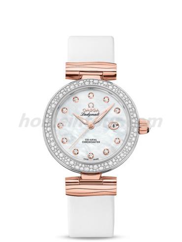 欧米茄425.27.34.20.55.004女表碟飞系列-白色表带/表径34mm