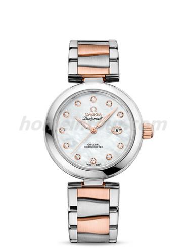 欧米茄425.20.34.20.55.004女表碟飞系列-间玫瑰金色表带/表径&#8211;