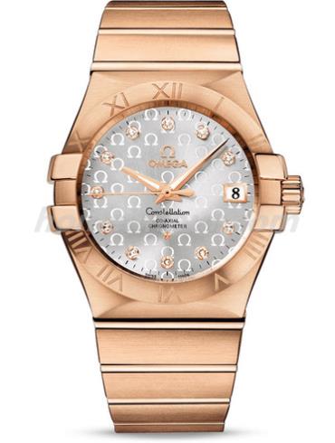 欧米茄123.50.35.20.52.003女表星座系列-红金色表带/表径35mm