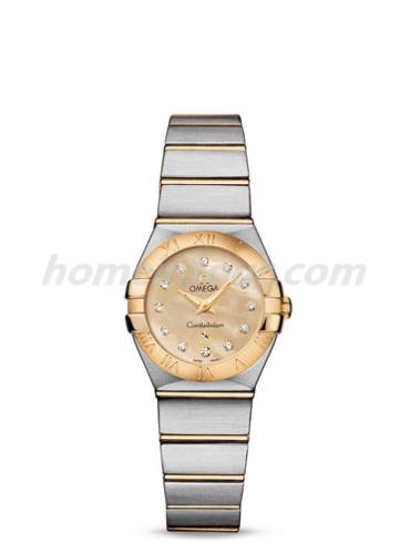 欧米茄123.20.24.60.57.001女表星座系列-间金色表带/表径24mm