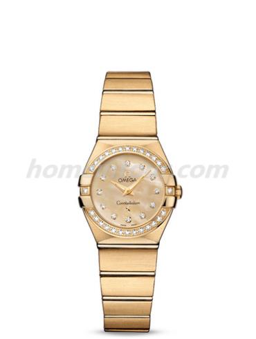 欧米茄123.55.24.60.57.001女表星座系列-金色表带/表径24mm