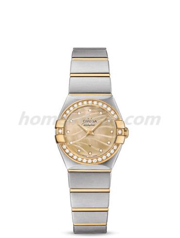 欧米茄123.25.24.60.57.001女表星座系列-间金色表带/表径24mm