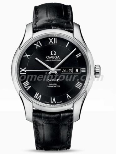 欧米茄43.11.34.12.201.001男表碟飞系列-黑色表带/表径41mm