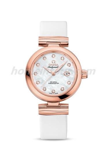 欧米茄425.62.34.20.55.004女表碟飞系列-白色表带/表径34mm