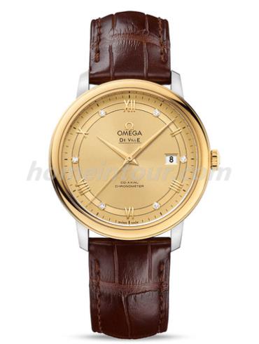 欧米茄424.23.40.20.58.001男表碟飞系列-深棕色表带/表径39.5mm