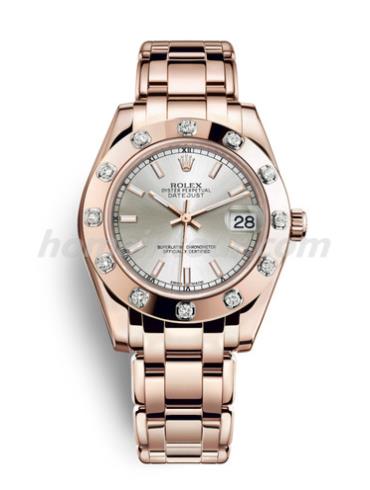 劳力士81315-0023女表珍珠淑女型-金色表带/表径34mm