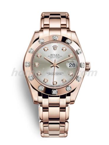 劳力士81315-0019女表珍珠淑女型-金色表带/表径34mm