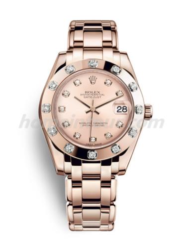 劳力士81315-0009女表珍珠淑女型-金色表带/表径34mm