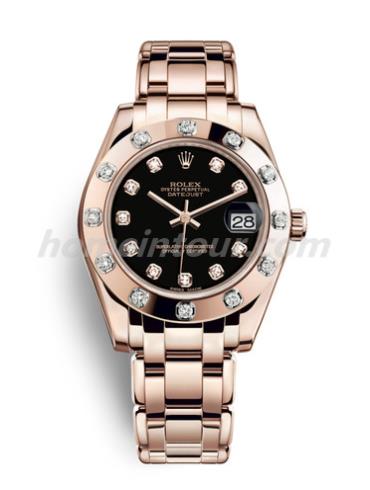 劳力士81315-0005女表珍珠淑女型-金色表带/表径34mm