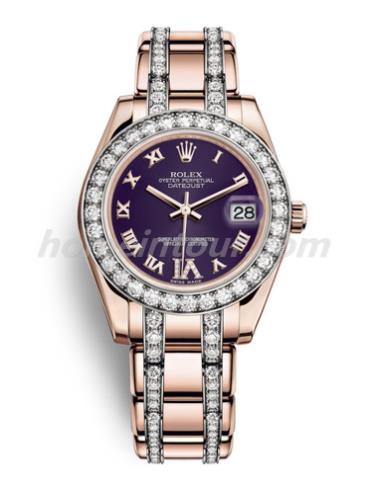 劳力士81285-0046女表珍珠淑女型-金色表带/表径34mm