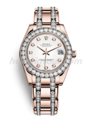 劳力士81285-0040女表珍珠淑女型-金色表带/表径34mm