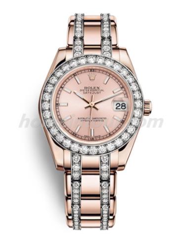 劳力士81285-0037女表珍珠淑女型-金色表带/表径34mm