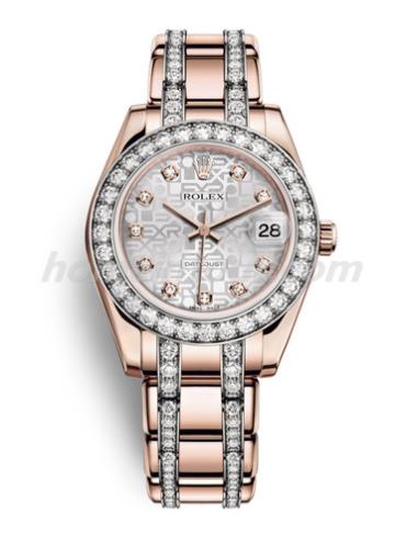 劳力士81285-0036女表珍珠淑女型-金色表带/表径34mm