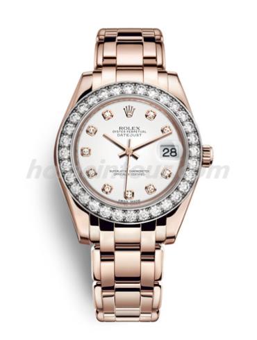 劳力士81285-0033女表珍珠淑女型-金色表带/表径34mm