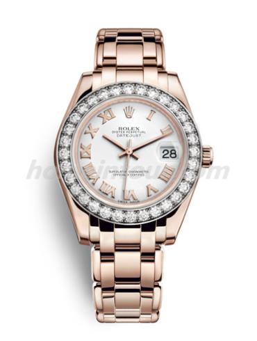 劳力士81285-0032女表珍珠淑女型-金色表带/表径34mm