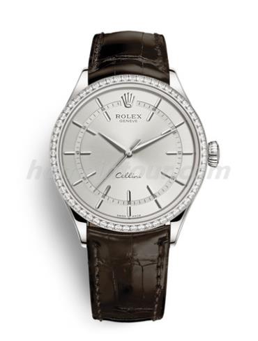 劳力士50709RBR-0012男表切利尼-棕色表带/表径39mm