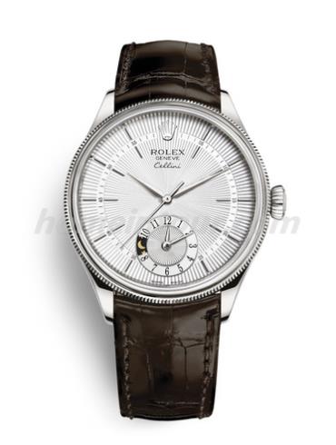 劳力士50529-0009男表切利尼-棕色表带/表径39mm