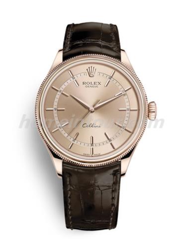 劳力士50505-0012男表切利尼-棕色表带/表径39mm
