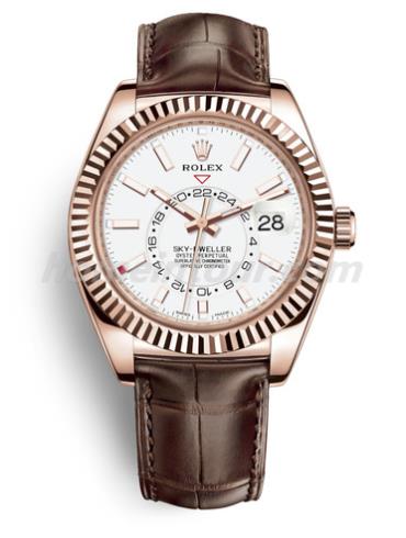 劳力士326135-0006男表SKY-DWELLER-棕色表带/表径42mm