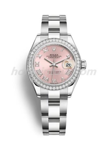 劳力士279384RBR-0006女表日志型-银色表带/表径28mm