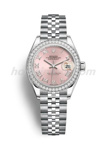 劳力士279384RBR-0005女表日志型-银色表带/表径28mm